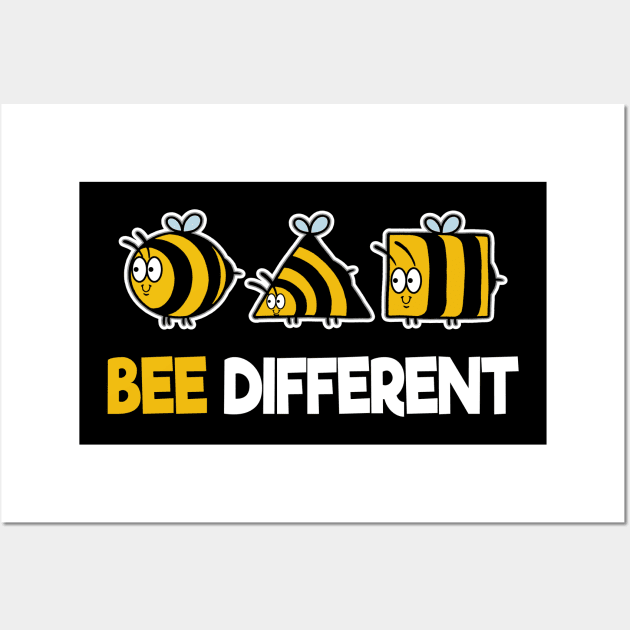 Bee Different Bees Beekeeper Cute Honey Individual Wall Art by Kuehni